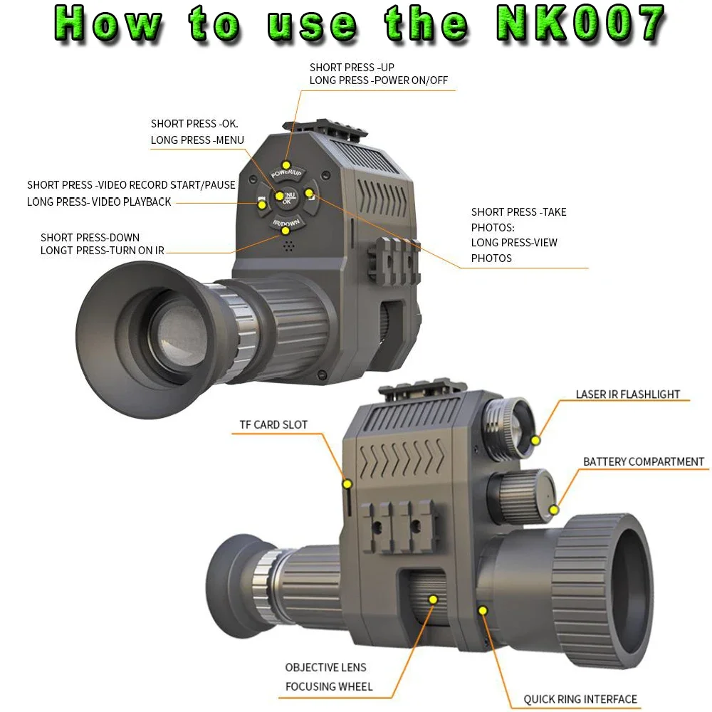 Megaorei NK007plus 200-400M Мо – обзор и цена Outdoor Hunting Digital Night Vision