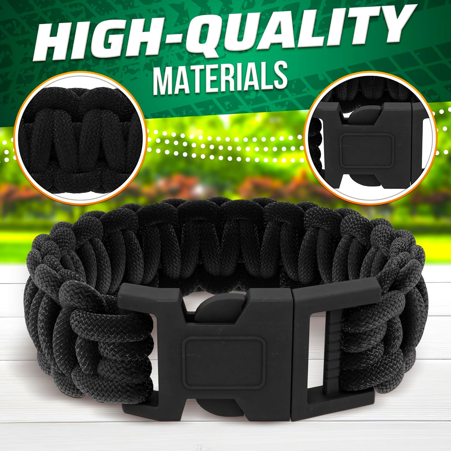 Браслеты из паракорда для мужч – обзор и цена Paracord Survival Bracelet